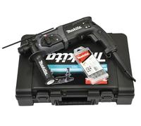 Makita Marteau combiné HR2470BX40 avec jeu de forets SDS-PLUS dans une mallette de transport, 780 W, 230 V, Edition noir.