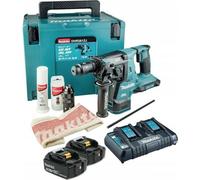 Makita Marteau sans fil avec mandrin remplaçable Li-ion LXT 2x18V/5.0Ah, Makpac DHR281PT2J