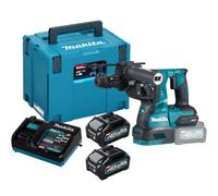 Makita Marteau combi sans fil SDS+ 40V, 2x batterie 4 Ah, chargeur rapide DC40RA - HR004GM201