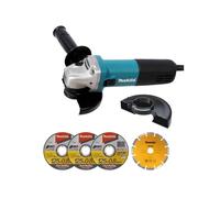 MAKITA Meuleuse 125 mm 840 W + coffret + 4 disques - 9558HNRGK1