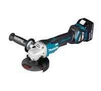 Makita Meuleuse d'angle 18 V / 5,0 Ah, 2 batteries + chargeur DC18RC - DGA515RTJ