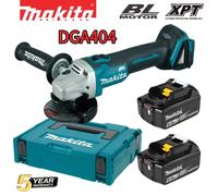Makita - meuleuse d'angle originale DGA404, 100mm, puissance 720W, IP54, résistance à l'eau et à la poussière pour la coupe du métal et du béton, batterie 18v DGA404-1PCS 6.0AH