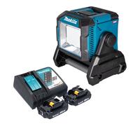 Makita ML 005 G RA Lampe de chantier sans fil 18 / 40 V max. 3.600 lm + 2x batterie 2,0 Ah + chargeur