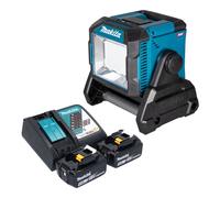 Makita ML 005 G RT Lampe de chantier sur batterie 18 / 40 V max. 3.600 lm + 2x batterie 5,0 Ah + chargeur