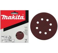 10 disques abrasifs MAKITA Ø 125 mm Red Auto-agrippant avec 8 trous