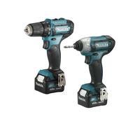 MAKITA Pack 2 outils 12V CXT perceuse DF333D + visseuse TD110D 2x4 Ah - CLX224SMJ