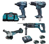 MAKITA Pack 4 outils 18V LXT 3x5 Ah - DLX4080TX1