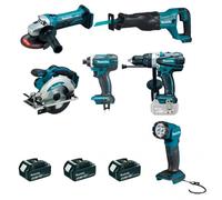 MAKITA Pack 6 outils 18V LXT 3x4 Ah - DLX6104MX1