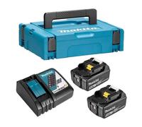 MAKITA Pack energie 18 V Li-ion - 2 batteries 5Ah + 1 chargeur rapide en coffret Makpac - 197624-2