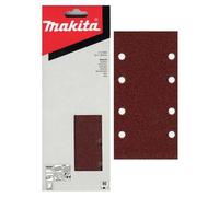 10 FEUILLES RECTANGULAIRES MAKITA ABRASIVES 93X185 MM GRAIN 60 - 4 + 4 TROUS - AUTO-AGRIPPANT-P318710-60