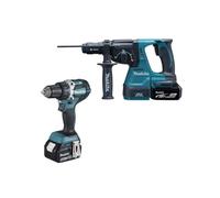 Pack de 2 machines MAKITA DLX2191TJ (DDF484 + DHR243) 18V Li-Ion (2x5Ah)