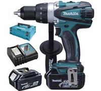 Perceuse-visseuse 18V DDF458ZJ + 2 batteries BL1850B 18V 5 Ah + 1 chargeur rapide DC18RC MAKITA
