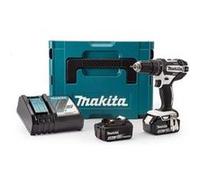 MAKITA Perceuse-visseuse a percussion DHP482RFWJ - Livrée avec 2 batteries 18 V, chargeur rapide et coffret Makpac G