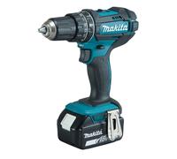 Makita Perceuse-visseuse à percussion sans fil 18V + 2x batterie 3Ah + chargeur + 120pcs. Jeu d'outils (DHP482JX13)