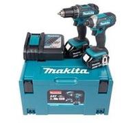 MAKITA Perceuse visseuse et visseuse a chocs avec 2 batteries 18V 4Ah Li-ion G