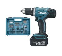 MAKITA Perceuse-visseuse sans fil avec accessoires Li-ion 18V/3,0Ah DDF453SFX1