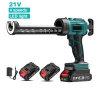 Makita - pistolet à colle électrique, pistolet de calfeutrage à colle pour verre, 4 vitesses, portes et fenêtres sans fil, outil de colle à coudre électrique pour batterie 18V With 2X Battery (B)