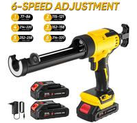 Makita - pistolet à colle électrique, pistolet de calfeutrage à colle pour verre, 6 vitesses, portes et fenêtres sans fil, outil de colle pivotante électrique pour batterie 18V Avec 2 × Batterie