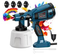 Makita - pistolet de pulvérisation électrique sans fil de 1400ML, puissant pulvérisateur de peinture HVLP pour meubles automobiles, revêtement en acier, aérographe pour batterie 18V, bricolage Bleu av