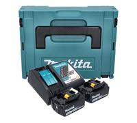 Makita Power Source Kit 18 V avec 2x BL 1850 B batterie 5,0 Ah + chargeur rapide DC 18 RC + Makpac ( 197624-2 )