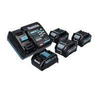 Makita Power Source Kit 40 V max. avec 3x BL 4025 batterie 2.5 Ah ( 3x 191B36-3 ) + DC 40 RA chargeur rapide ( 191E07-8 ) + ADP10 adaptateur de charge LXT sur XGT 14,4V 18V ( 191C10-7 )