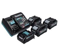 Makita Power Source Kit 40 V max. avec 3x BL 4040 batterie 4,0 Ah XGT + DC 40 RA chargeur rapide XGT LXT + adaptateur de charge ADP10