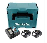 Makita Power Source Kit 18v Li: 2x Batteries Bl1860b 6,0ah + Chargeur Dc18rc ( 199480-6 ) + Coffret Makpac