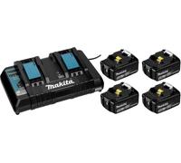 Makita PowerPack LXT - Chargeur de batterie + batterie 4 x - Li-Ion - 5 Ah - 90 Wh - Chargement de 2 batteries