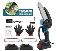 Makita - scie à chaîne électrique sans balais de 6 pouces, Mini tronçonneuse portative pour le travail du bois, outil électrique de coupe pour batterie 18V Avec 2 batteries