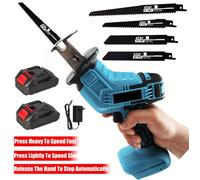 Makita - scie alternative électrique sans fil, 100mm, 3000 tr/min, vitesse Variable, outil de coupe du métal et du bois, scie électrique pour batterie 18V With 2XBattery