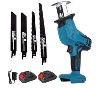 Makita-Scie alternative électrique sans fil, 100mm, pliable, vitesse variable, outil de coupe du métal et du bois, batterie 18V, 3000 With 2XBattery