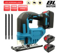 Makita - scie sauteuse électrique sans fil, 26mm, 3500 tr/min, multifonction, pour couper le bois, Machine pour le travail du bois, batterie 18V 2 Battery