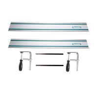 Makita set de rails de guidage 2x rail de guidage 1400mm + 2x connecteurs de rail de guidage + 2x serre-joints