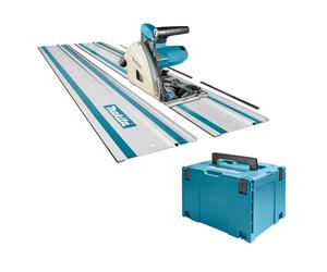 Makita SP6000J1X2 - Scie Plongeante - Incl. Rail De Guidage (2pcs) Dans Fourreau Et MAKPAC - 1300W - 165mm