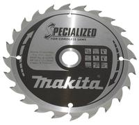 Lame carbure MAKITA B-32910 ''Specialized'' Bois pour scies circulaires sans fil Ø165mm x 20 x 24 dents