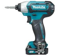 Makita Tournevis à percussion sans fil Li-ion CXT 10,8/12V/2,0Ah TD110DSAE