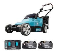 Makita Tondeuse à gazon 2x18V/4Ah, avec 2 batteries et chargeur DC18RD - DLM382PM2