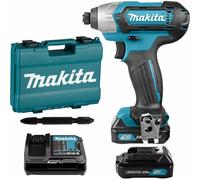 Makita Tournevis à percussion sans fil Li-ion CXT 10,8/12V/2,0Ah TD110DSAE