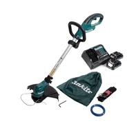 Makita UR 100 DSAE Coupe-bordures sans fil 10,8V + 2x batterie 2,0Ah + chargeur + 1x tête à fil et accessoires