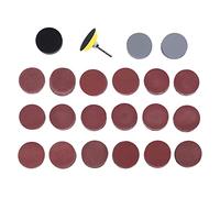 MAKIVI 200 PièCes SéRies 50Mm 2 Pouces Disque de PonçAge 80-3000 Papier Abrasif avec 1 Pouce Plaque de Tampon pour Polissage Abrasif + 1/4 Pouce Queue pour Outil Rotatif