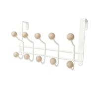 MAKIVI 5 Crochets sur Cintre de Porte avec Boules en Bois, Design Moderne Multifonctionnel pour EntréE de Maison, Armoire, Salle de Bain