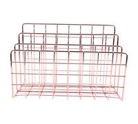 MAKIVI Organisateur de Courrier de Bureau, Trieuse de Courrier à 3 Fentes en MéTal, Classeur Lettres pour Lettres, Courriers, Livres, Cartes Postales et Plus, Porte-Courrier en Or