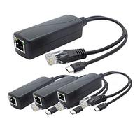 MAKIVI Paquet de 4 RéPartiteurs PoE 5V, Adaptateur 48V à 5V 2.4A avec Prise Micro-USB, pour CaméRa IP, Tablettes, pour et Plus