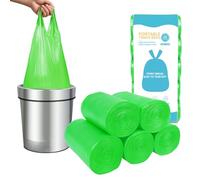 MakMeFre 150 Sacs Poubelles 15L 45x50cm vert Ultra-Résistants