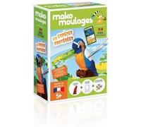 Mako Moulages - Les Espèces Protégées - Ara Bleu - Partenariat Bioviva - Moulage en Plâtre à Peindre - 4 Pots de peintures - Moules réutilisables - Made in France - Dès 5 Ans - 39085