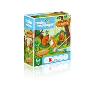 Mako créations - Kit créatif moulage Balade En Fôret - 3 moules (Écureuil, Renard, Hibou)