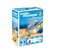 Mako moulages - Le Dauphin et Son Bébé - kit de Loisirs créatif - Plâtre et Peinture - 1 Moule en Latex Rouge - Activité Manuelle - Made in France - A partir de 5 Ans - 39116