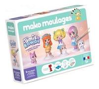 Mako Créations – Coffret moulage Mes amis Kawaii – 5 figurines plâtre et peinture – Dès 5 ans