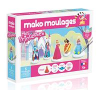 Mako Moulages - Mes Princesses - kit de Loisirs créatif - Plâtre et Peinture - Coffret de 5 Figurines à mouler - Fabriqué en France - A partir de 5 Ans - 39066