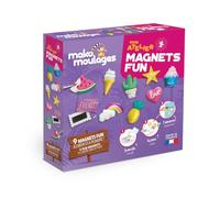 Mako Moulages - Mon Atelier Magnets Fun - kit de Loisirs créatif - Plâtre et Peinture - 9 empreintes en plastiques - Activité Manuelle - Made in France - A partir de 5 Ans - 39119